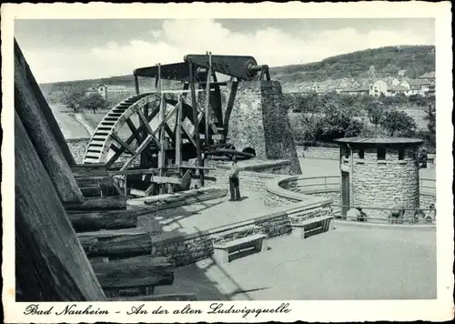 Ak Bad Nauheim in Hessen, An der alten Ludwigsquelle