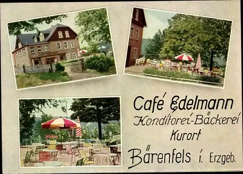Ak Bärenfels Altenberg im Erzgebirge, Café Edelmann