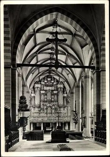 Ak Merseburg an der Saale, Dom, Inneres mit Orgelempore