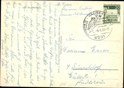 Ak Hausen Waldbrunn Westerwald, Gesamtansicht