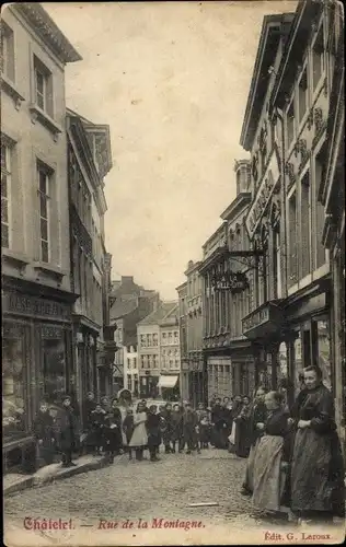 Ak Chatelineau Châtelet Wallonien Hennegau, Rue de la Montagne