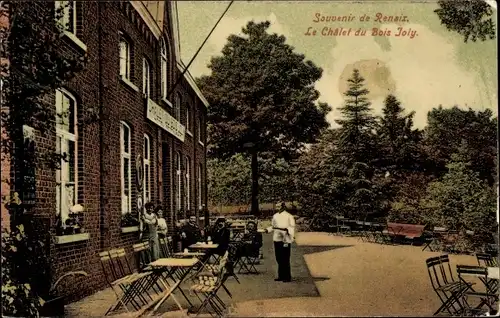 Ak Renaix in Ostflandern, Le Chalet du Bois Joly, Partie am Schloss, Terrasse