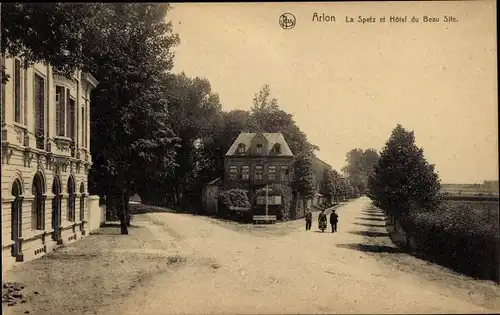 Ak Arlon Aarlen Wallonien Luxemburg, La Spetz et Hotel du Beau Site