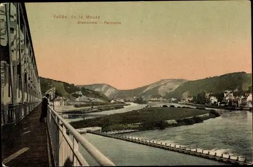 Ak Anseremme Dinant Wallonien Namur, Vallee de la Meuse, Panorama, Brücke