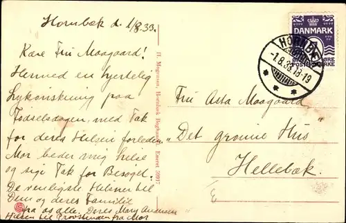 Ak Hornbæk Hornbaek Helsingør Dänemark, Parti fra Hornbaek