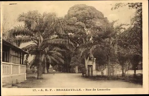 Ak Brazzaville Französisch Kongo, Rue de Lamothe