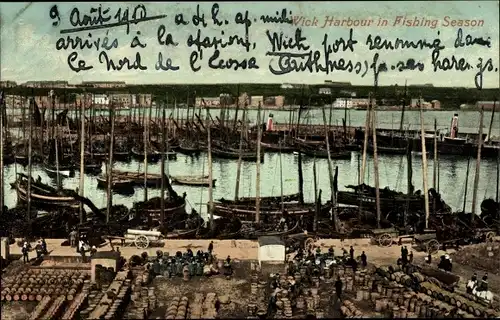 Ak Wick Schottland, Harbour in Fishing Season