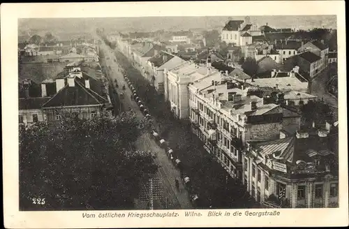 Ak Vilnius Wilna Wilno Litauen, Blick in die Georgstraße