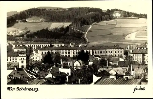Ak Šumperk Mährisch Schönberg Reg. Olmütz, Wohnhäuser der Stadt, Teilansicht