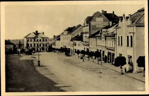 Ak Skutec Skutsch Region Pardubice, Namesti, Partie am Rathaus