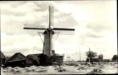 Ak Ten Post Groningen, Molen de Olle witte