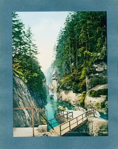 Foto Hřensko Herrnskretschen Elbe Region Aussig, Edmundsklamm