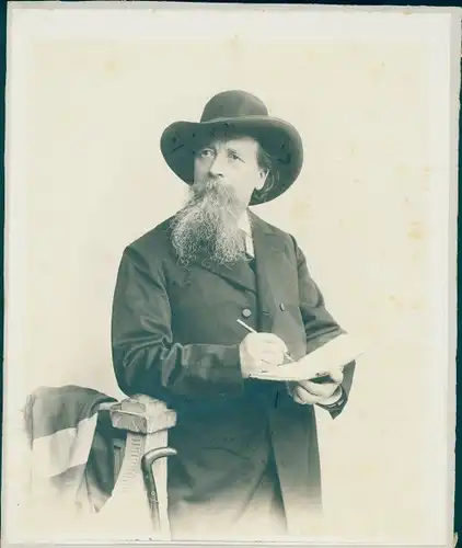 Foto Prof. Emil Haertel, Kunstmaler in Eisenach, geb. 22.09.1835 in Weimar, gest. 1904