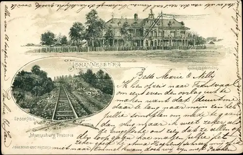 Litho Johannesburg Südafrika, Gerechtsgebouwen, Spoorweg Johannesburg Pretoria