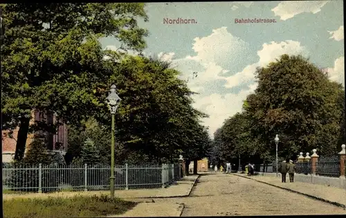Ak Nordhorn in der Grafschaft Bentheim, Bahnhofstraße