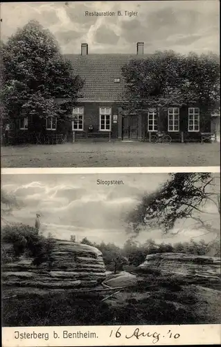 Ak Isterberg Grafschaft Bentheim, Restauration H. Tigler, Sloopsteen