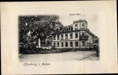 Ak Offenburg in Baden Schwarzwald, Hotel Ries, zum Ochsen