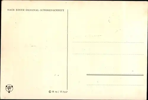 Scherenschnitt Ak Tornier, Ursula, Mohnblumen