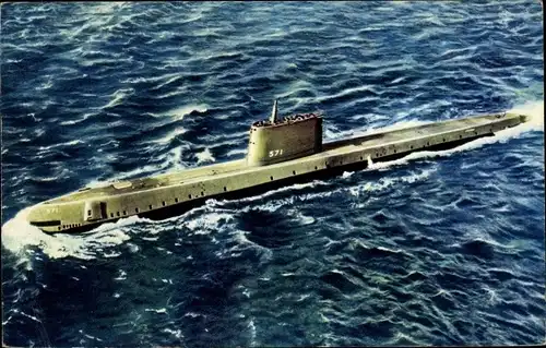 Ak Französisches U Boot, Nautilus, Sous Marin Atomique, Comité National de L'Enfance