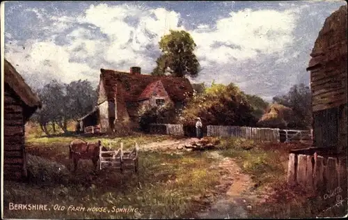 Künstler Ak Sonning South East England, Old Farm House, Berkshire, Tuck 7536