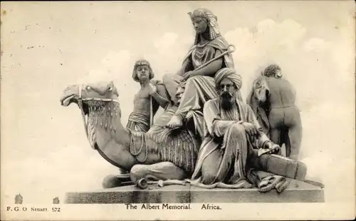 Ak Kensington London England, Kensington Gardens, The Albert Memorial, Africa