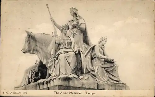 Ak Kensington London England, Kensington Gardens, The Albert Memorial, Europe