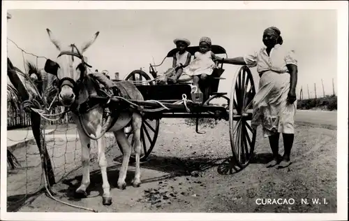 Ak Curaçao, Native Donkey Cart, Eselskarren, Anwohner