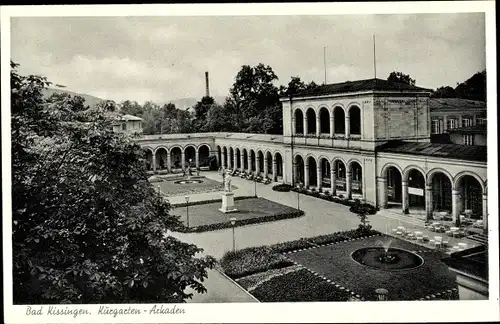 Ak Bad Kissingen Unterfranken Bayern, Kurgarten Arkaden