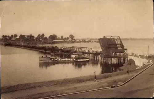 Ak Abidjan Elfenbeinküste, Le Pont flottant