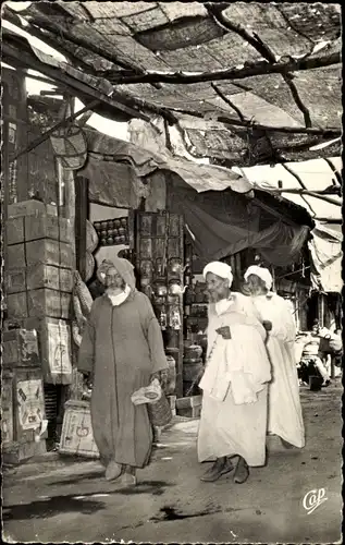 Ak Marrakesch Marokko, Dans les Souks, Marktszene
