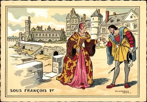 Ak Frankreich, Sous Francois 1er, Le Palais du Louvre au XVI Siecle (1525)