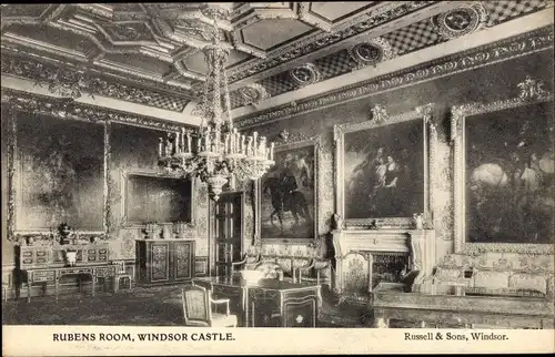 Ak Windsor Berkshire England, Windsor Castle, Rubens Room
