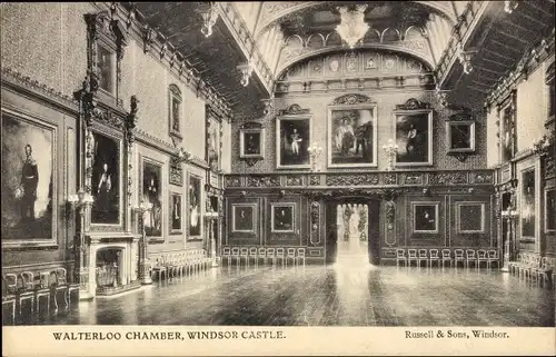 Ak Windsor Berkshire England, Windsor Castle, Waterloo Chamber