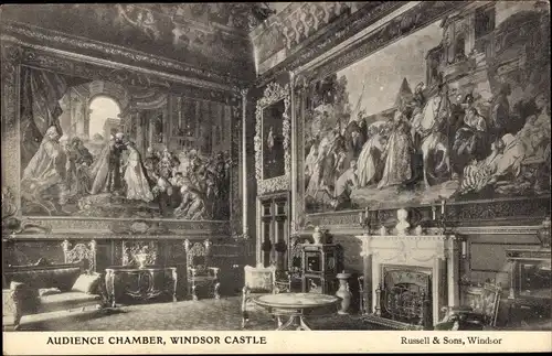 Ak Windsor Berkshire England, Windsor Castle, Audience Chamber