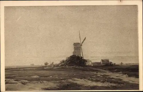 Künstler Ak Alexandre Calame, Windmühle, Gdańsk Danzig, Stadtmuseum,