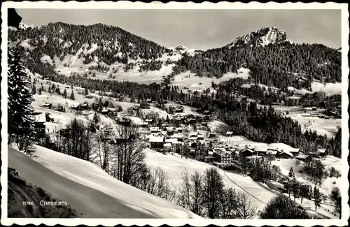 Ak Chesieres Kanton Waadt, Panorama, Winter