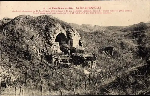 Ak Verdun Meuse, La Bataille de Verdun, Le Fort de Souville