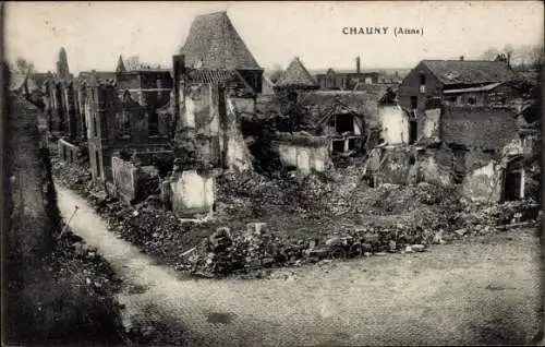 Ak Chauny Aisne, Ruinen