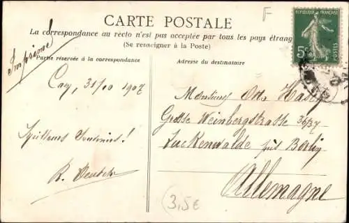 Ak Caen Calvados, La rue Saint-Jean