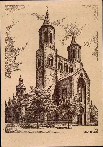 Künstler Ak Wolfgang v. Duisburg, Hildesheim in Niedersachsen, der Dom