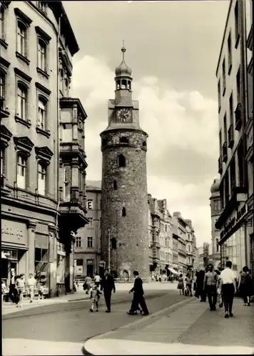 Ak Halle an der Saale, Klement-Gottwald-Straße mit Leipziger Turm