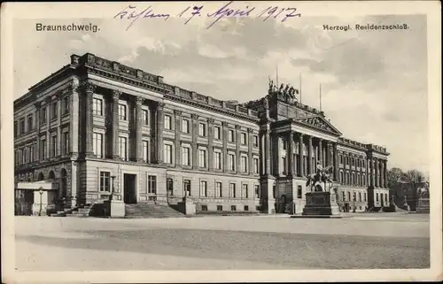 Ak Braunschweig in Niedersachsen, Herzogliches Residenzschloss