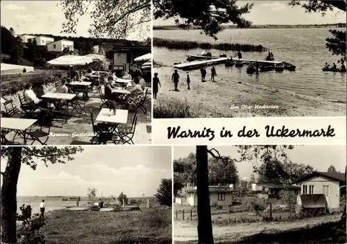 Ak Warnitz Uckermark, Konsum Gaststätte, Partie am Ober Ueckersee