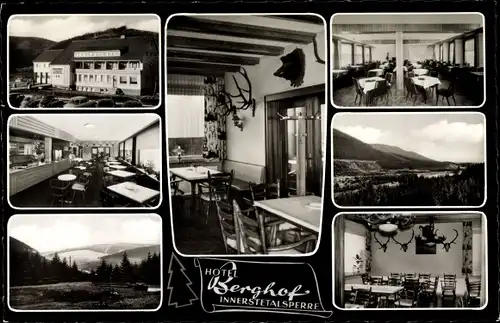 Ak Lindthal Langelsheim am Harz, Hotel Berghof Innerstetalsperre, Inh. R. Wöstefeld