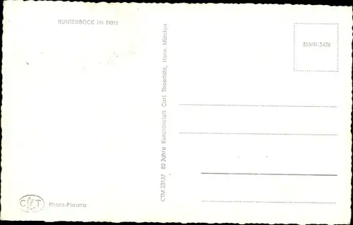 Ak Buntenbock Clausthal Zellerfeld Oberharz, Panorama vom Ort