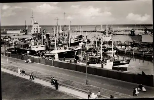 Ak Nordseebad Cuxhaven, Hafenansicht