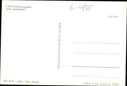 Ak Freyburg an der Unstrut, HOG Sektkellerei
