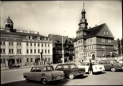 Ak Lutherstadt Eisenach in Thüringen, Markt, Rathaus, Museum, Parkplatz