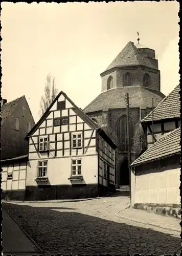 Ak Wolgast in Mecklenburg Vorpommern, An der St. Petri Kirche