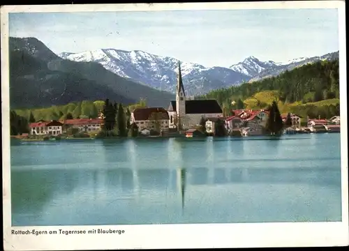 Ak Rottach Egern in Oberbayern, Tegernsee, Blauberge